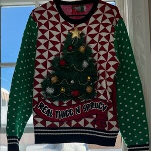 Spencer's Festive Crewneck Sweater - Red, Green, White